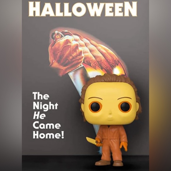 HALLOWEEN DVD Cover Michael Myers Funko Pop Glow In The Dark Funko #14 NEW - Picture 2 of 4